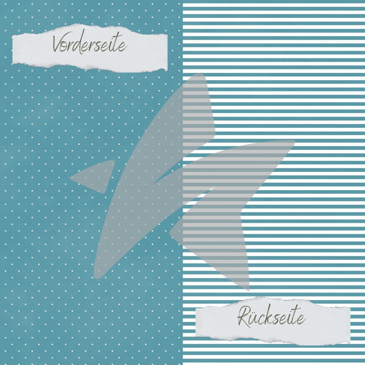 CD-BP-021 Papel de diseño - Basic - Salbei - Mini Pünktchen + Schmale Streifen - Impreso por las dos caras