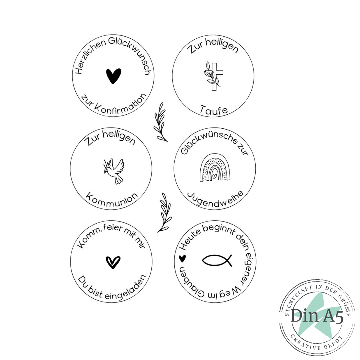 Stempelset - Komm feier mit mir