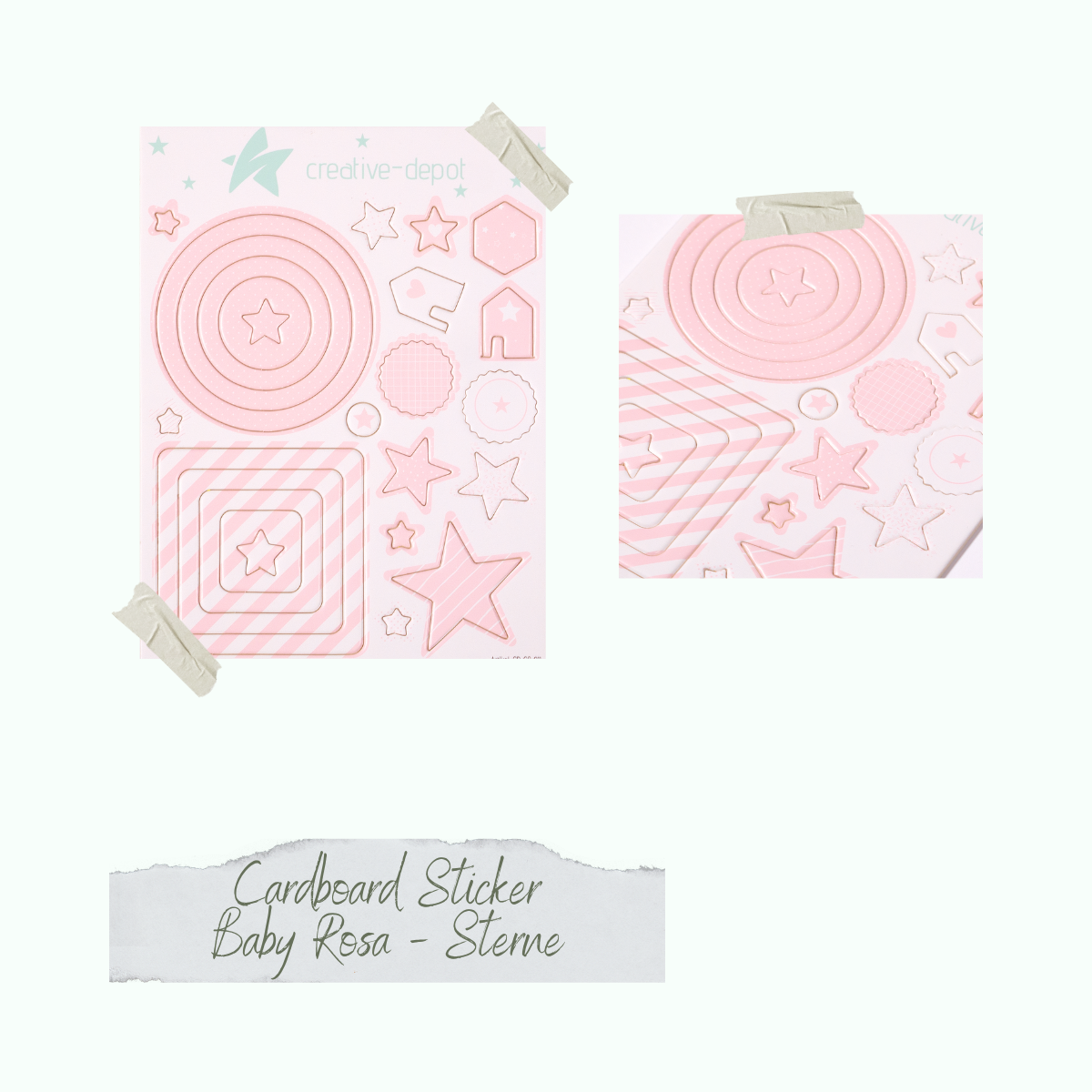 CD-CS-011_Cardboard-Sticker-Baby-Rosa-Sterne