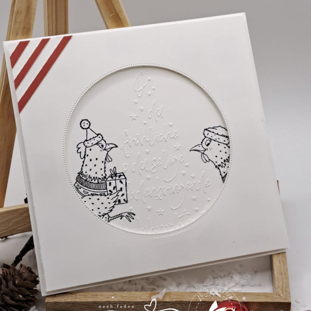 Stempelset - Weihnachtshühner