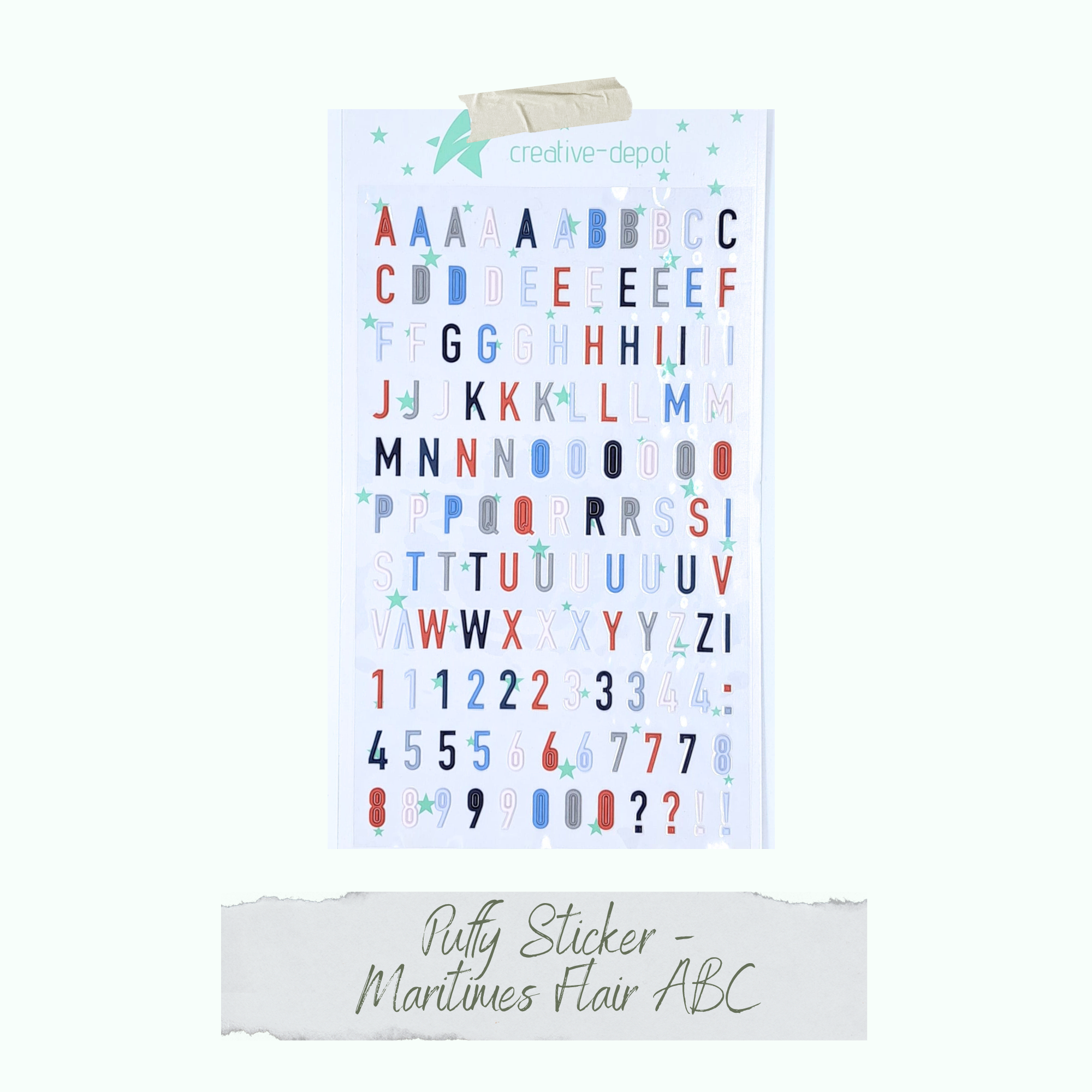 CD-PS-009 Autocollant Puffy - Maritimes Flair ABC