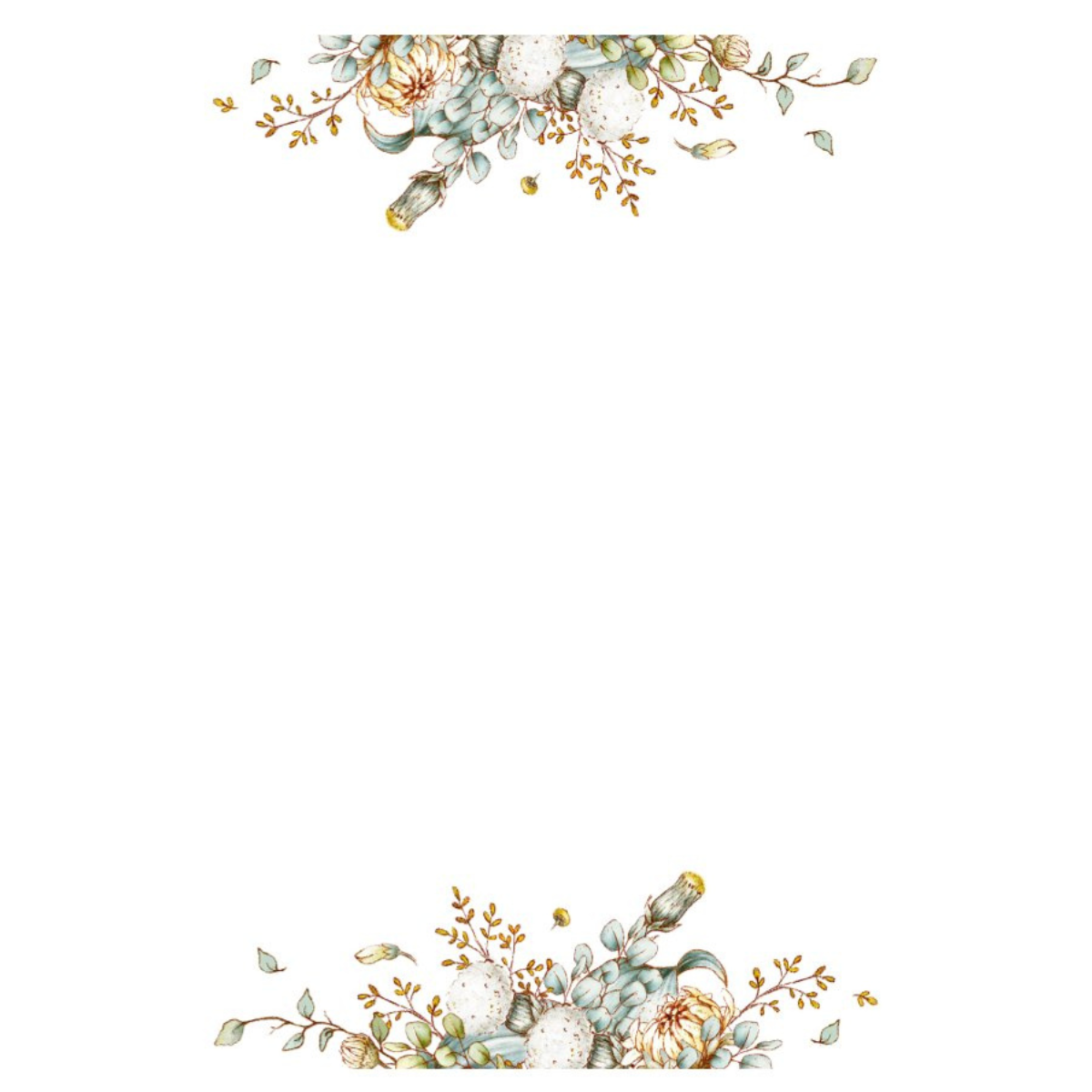 Notizblock - Rustikale Blumen - 10,5 x 14,8 cm