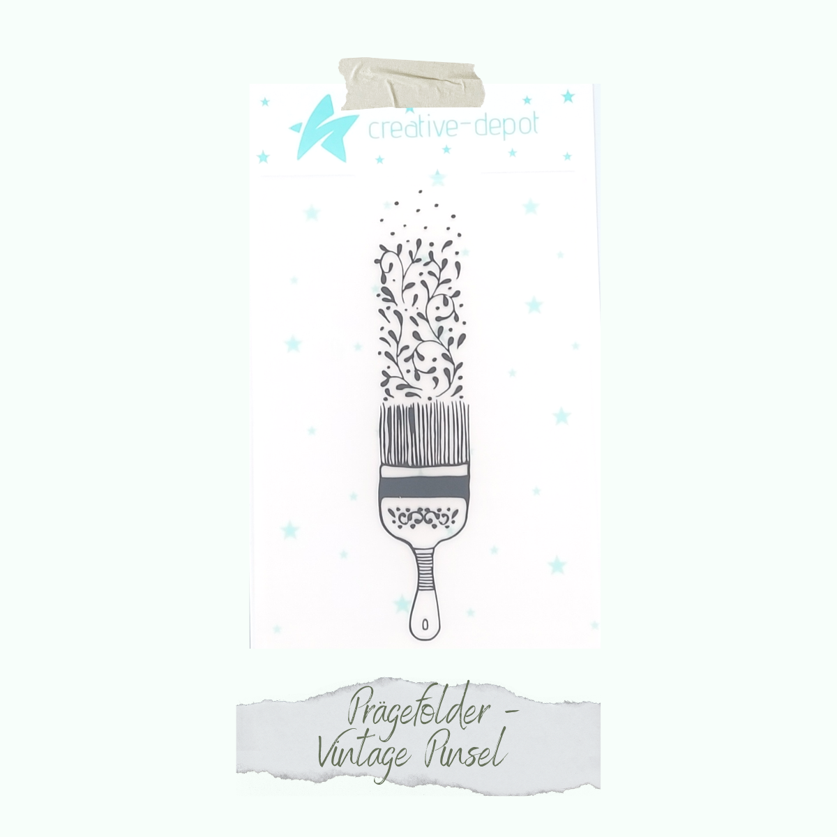 Pr-gefolder-Vintage-Pinsel