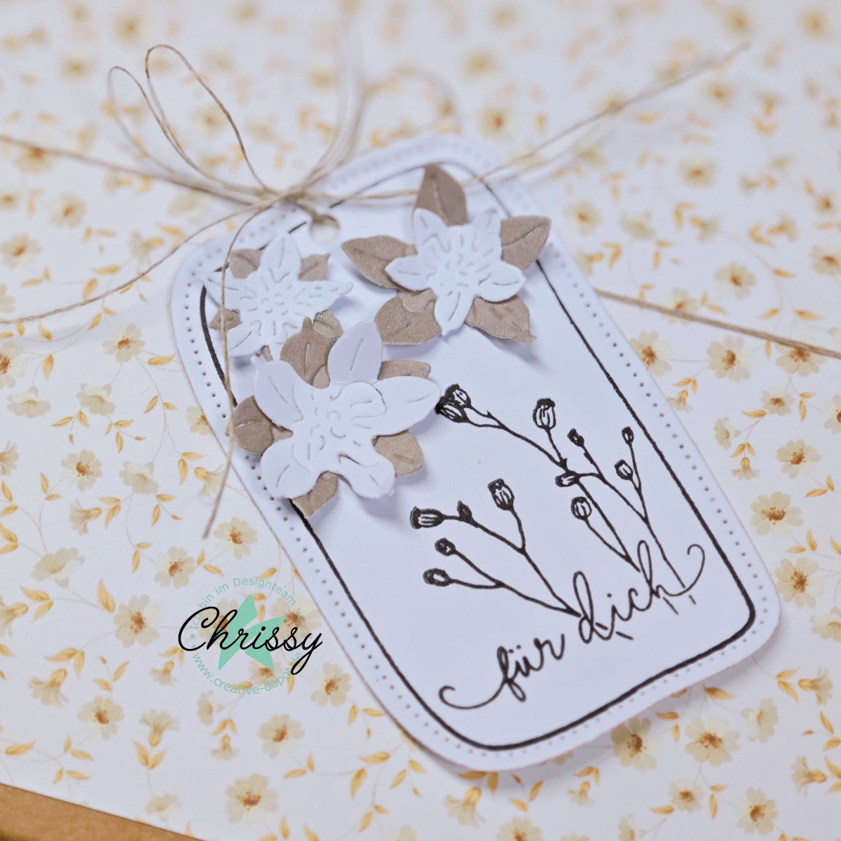 Stempelset - Doodle Tags Blumenromantik