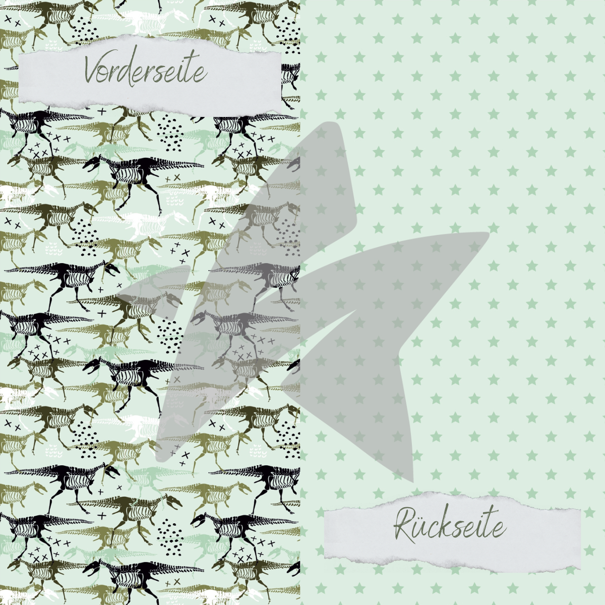 CD-DP-663-Designline-Dinosaurier Designpapier - Designline - Dinosaurier - Beidseitig bedruckt