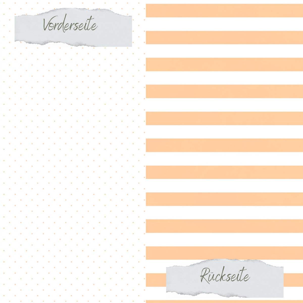 Papel de diseño - Basic - Aprikosenmousse - Gepunktet + Breite Streifen - Doppelseitig bedruckt Papel de diseño - Basic - Aprikosenmousse - Gepunktet + Breite Streifen - Doppelseitig bedruckt