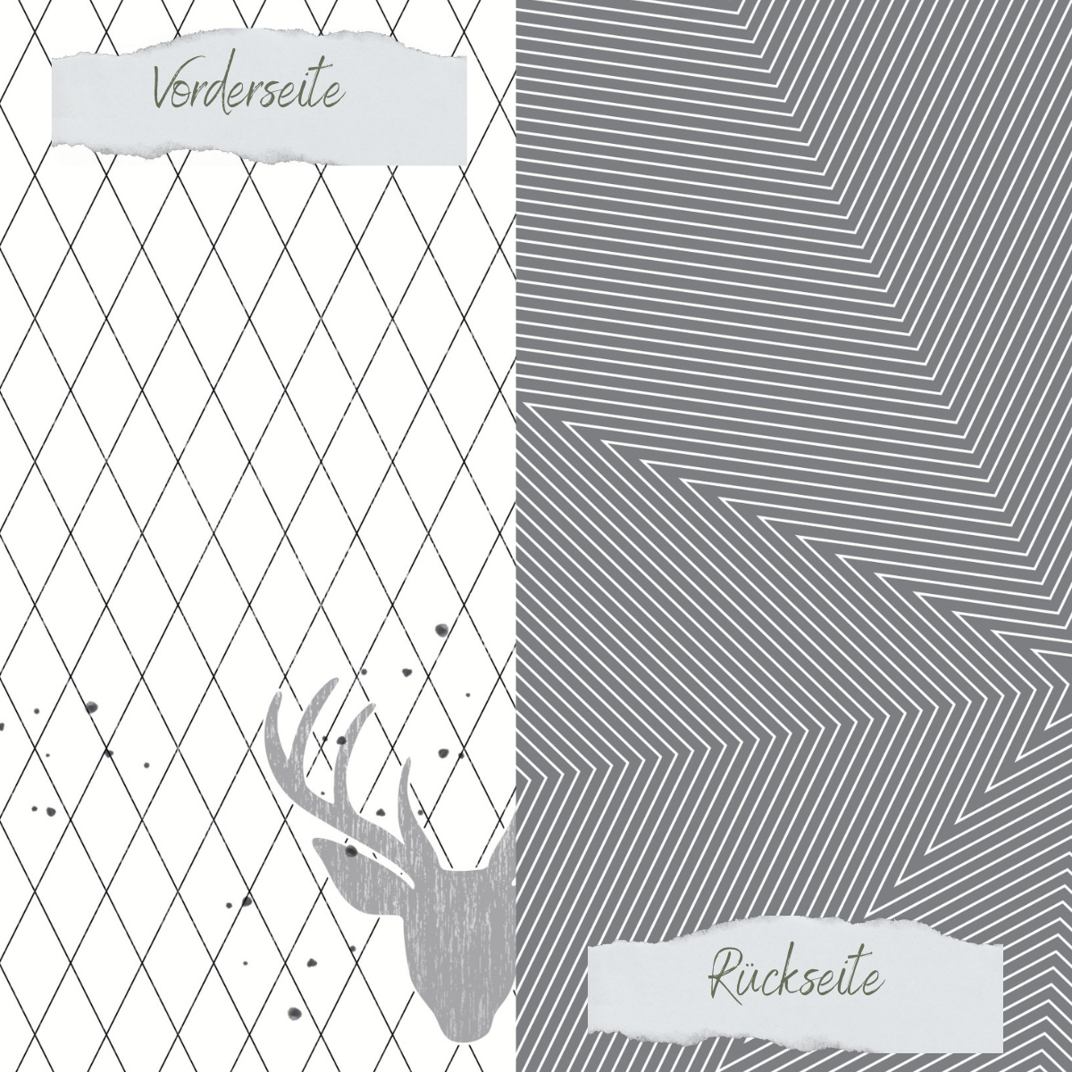 Designpapier - Scrapliebe - Dezembertagebuch - Sternhintergrund weiß/grau - Doppelseitig bedruckt
