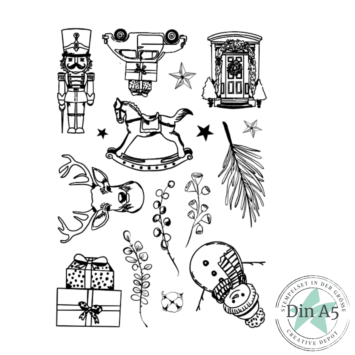 Stempelset - Kartendesign - Weihnachtsmotive 