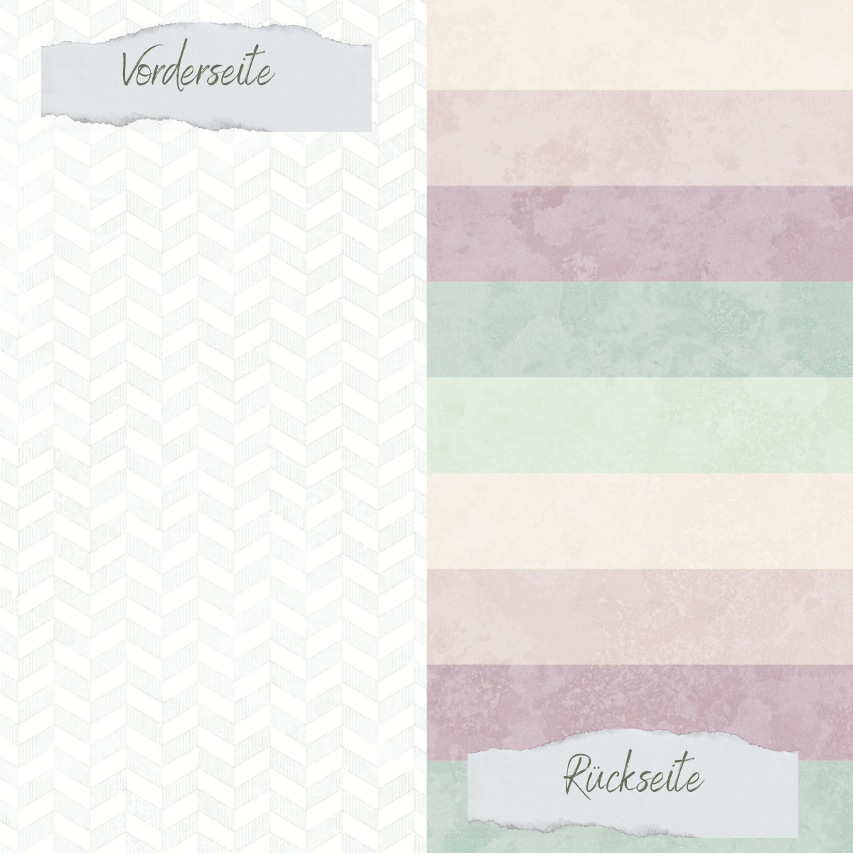 Designpapier - Scrapliebe - Frühlingsfreude - Blockstreifen - Doppelseitig bedruckt