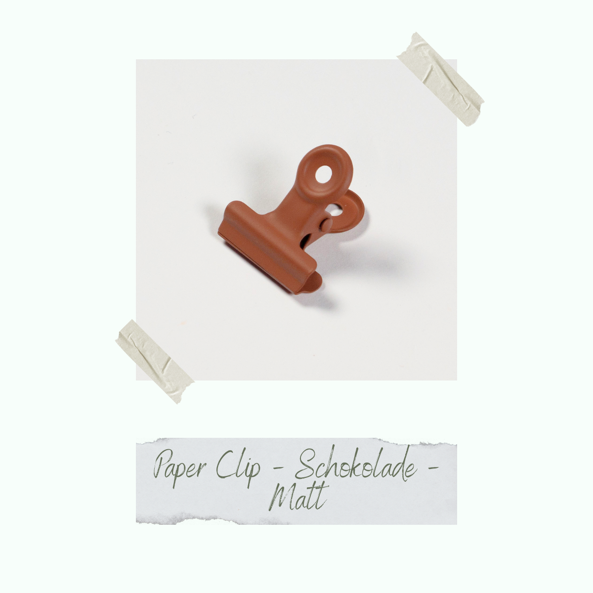 CD-ZB-109_Paper-Clip-Schokolade-Matt Paper Clip - Schokolade - 2,5 x 2,2 cm