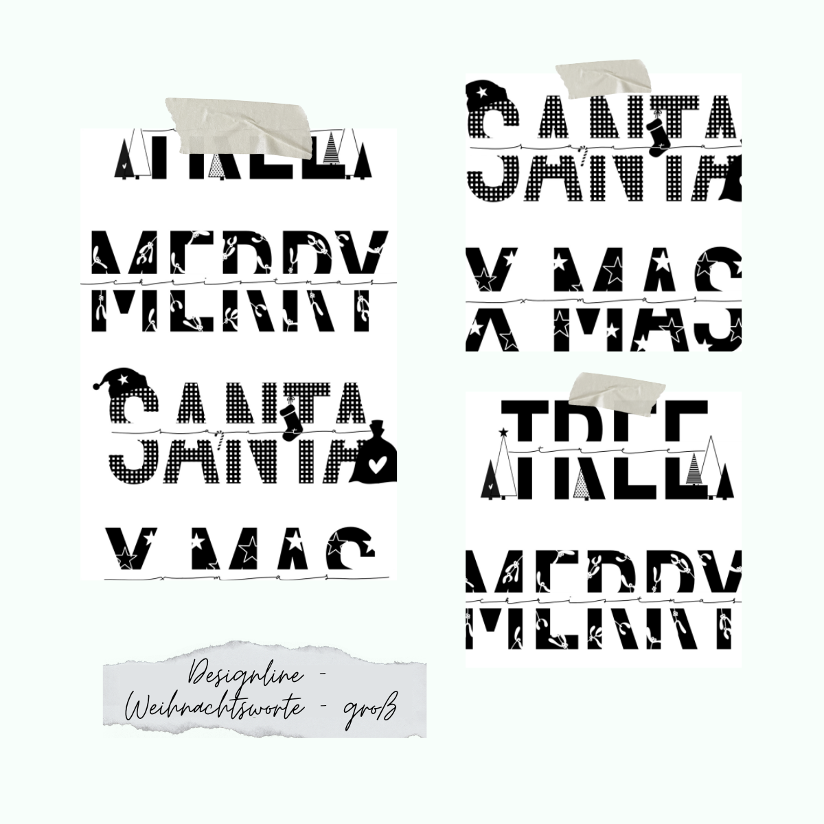 Stamp set - Designline - Weihnachtsworte - groß