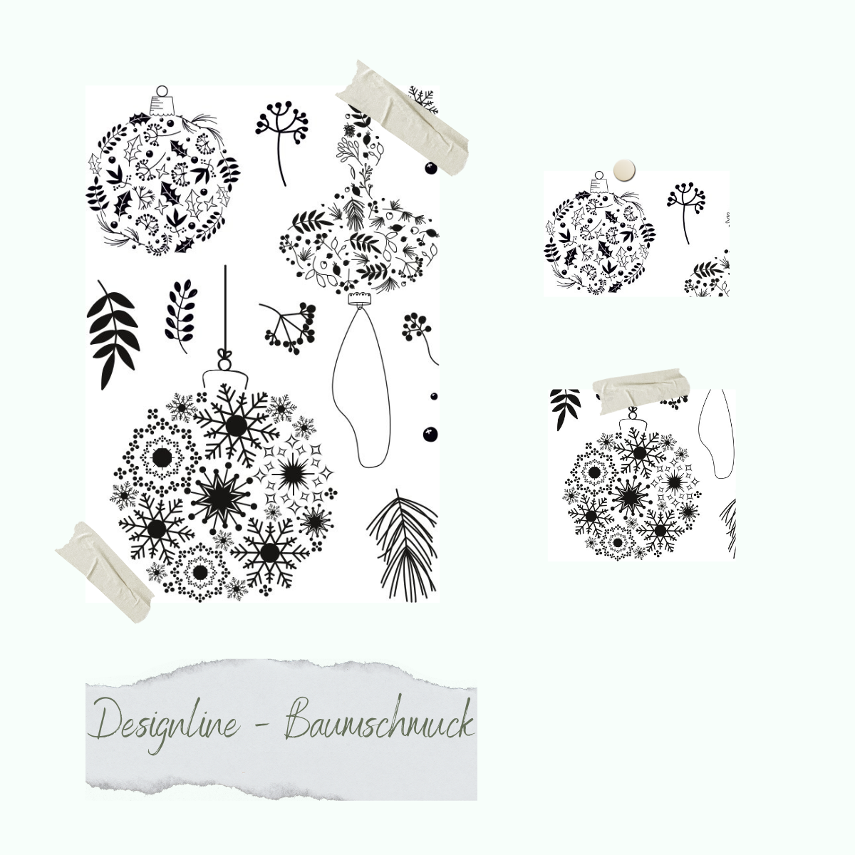 Stamp set - Designline - Baumschmuck