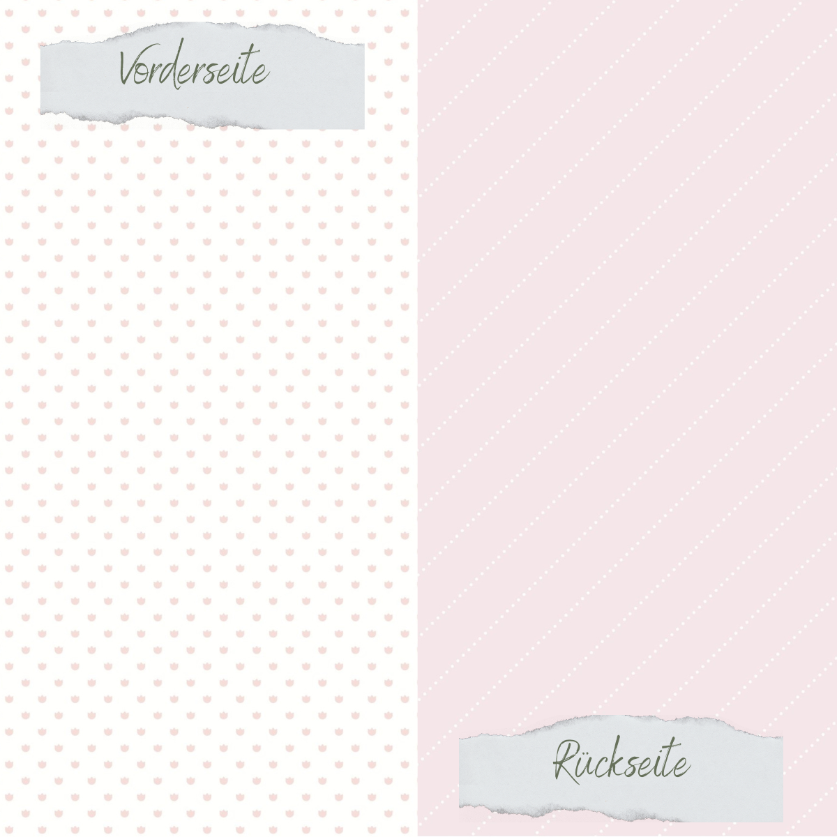 Designpapier - Scrapliebe - Tulpenliebe - Tulpenköpfe rosa - Doppelseitig bedruckt