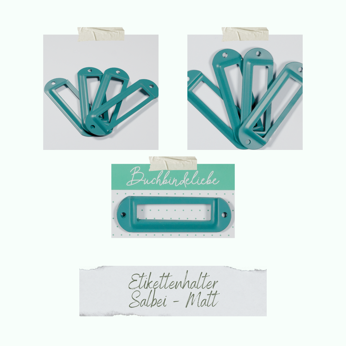 CD-BUM-018_Etikettenhalter-Salbei-Matt Etikettenhalter - Salbei - Matt - Buchbindeliebe