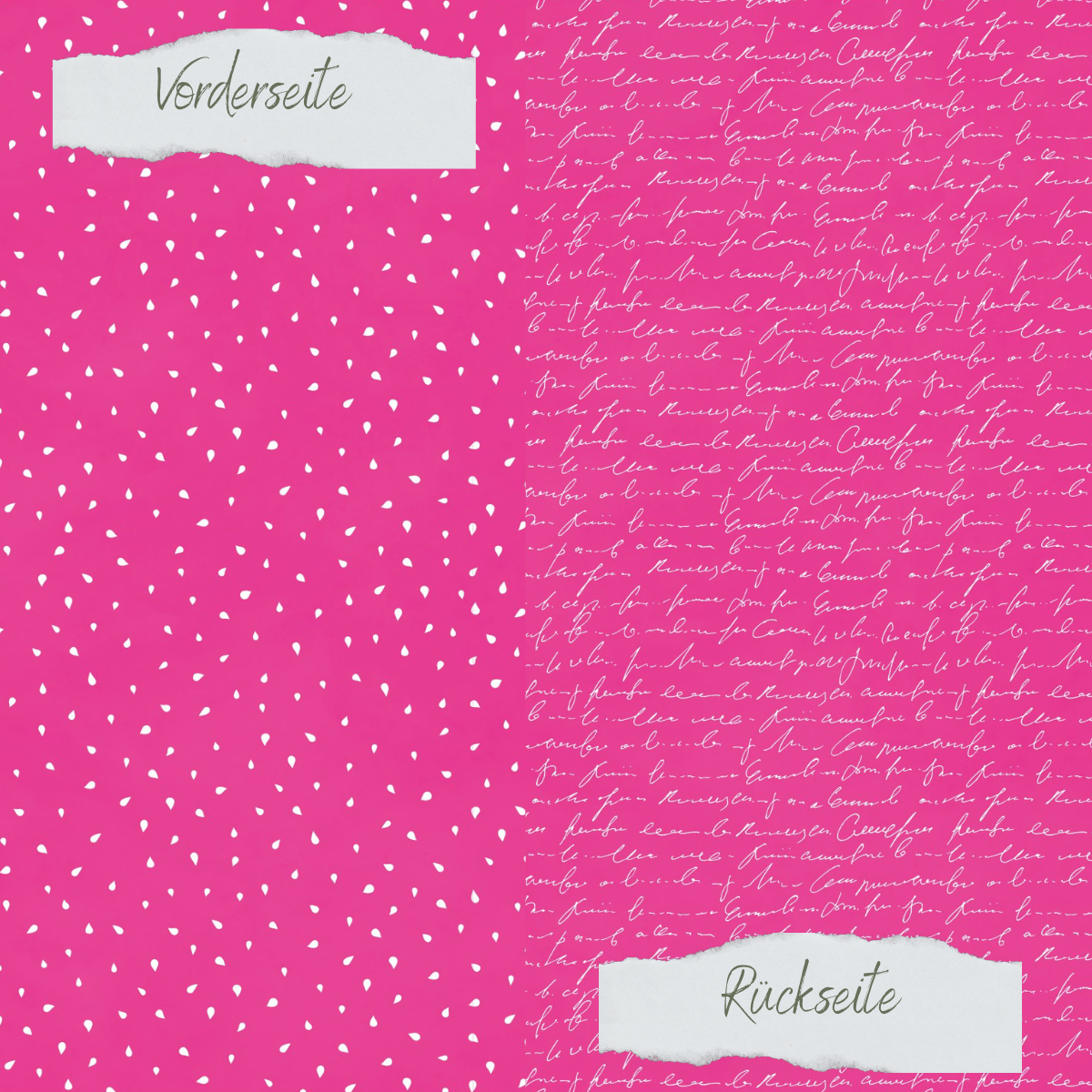 Papier à dessin - Basic - Sommerpink - Apfelkernchen + Schrift - Doppelseitig bedruckt 