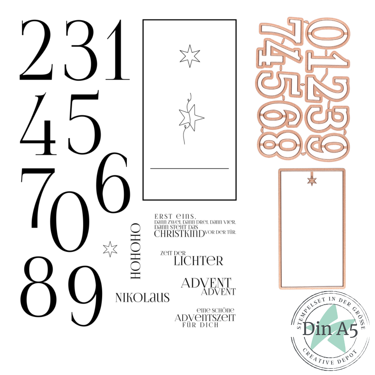 Bundle - Elegante Adventskalender-Zahlen