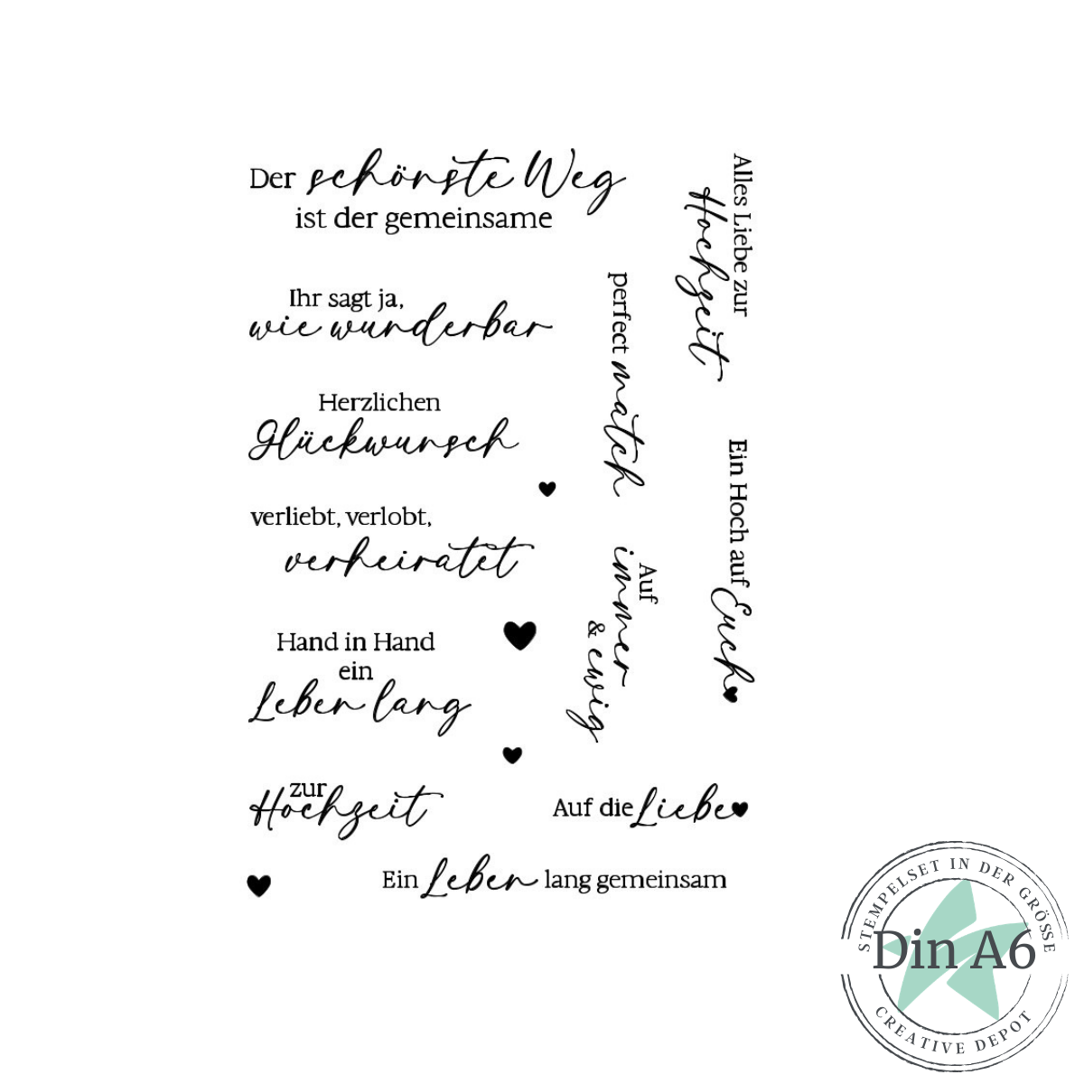 Stempelset - Auf die Liebe