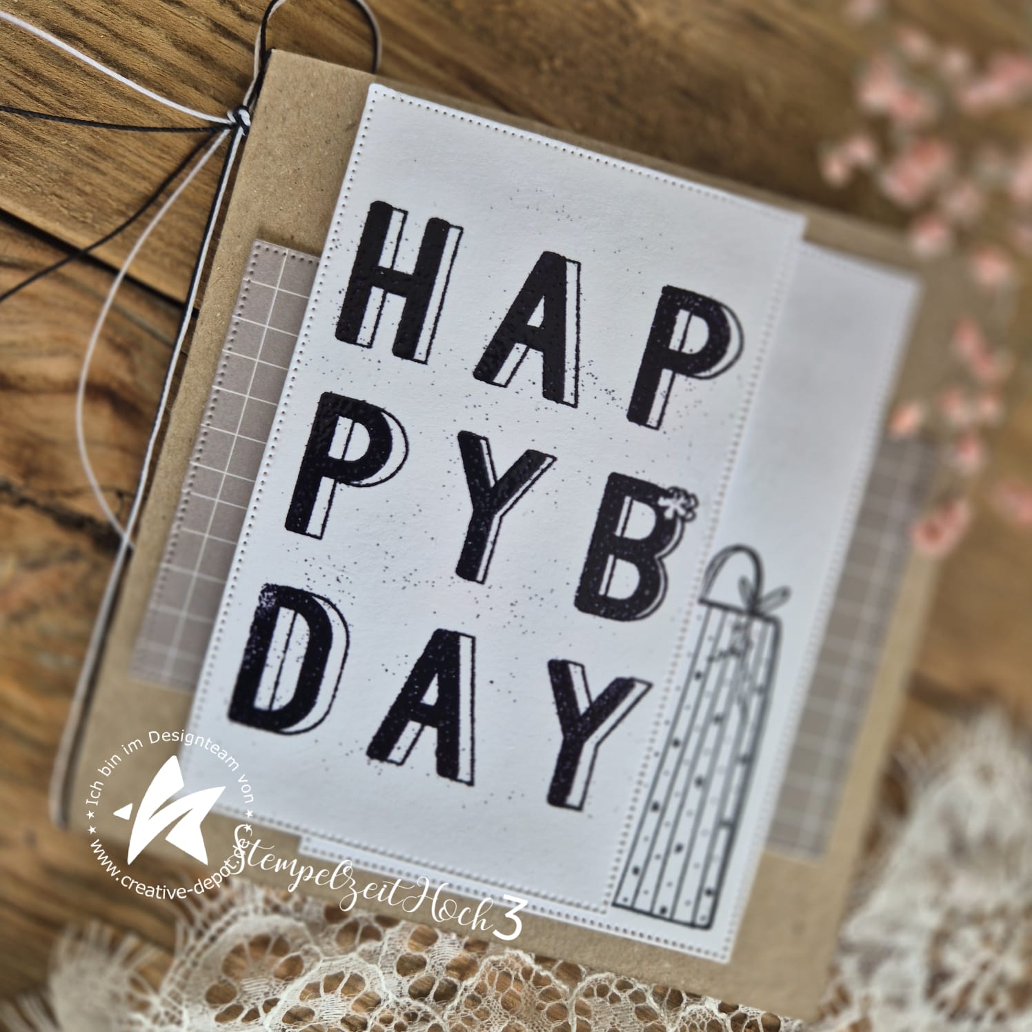 Stempelset - Carolas Layerspaß - Happy Bday - Outline