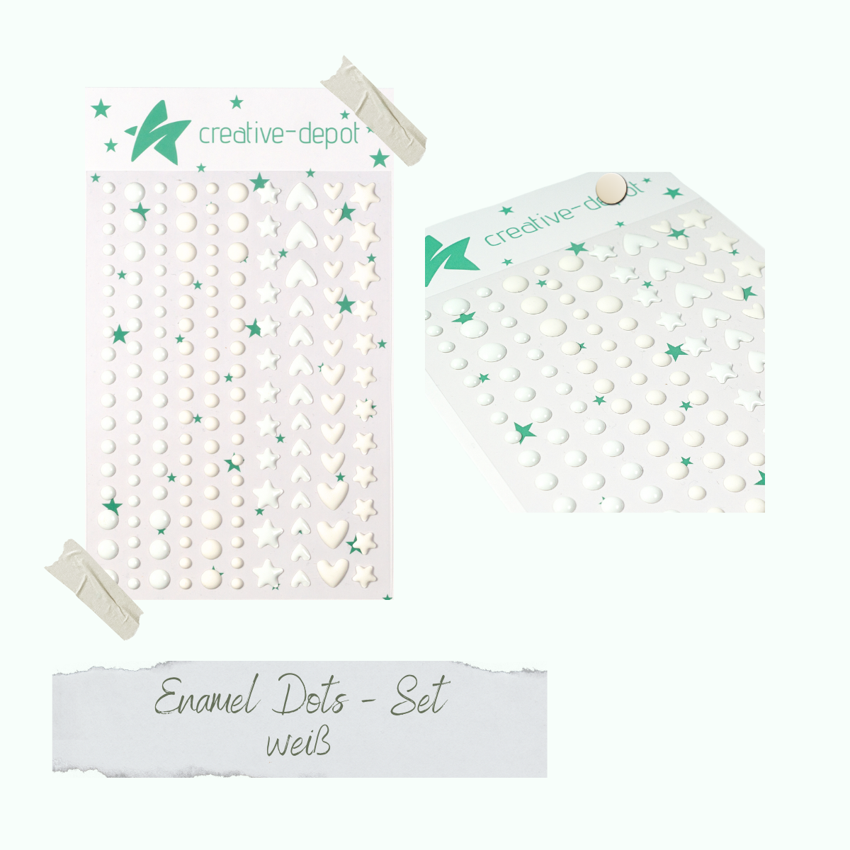 CD-ED-044_Weiss Enamel Dots - Weiß