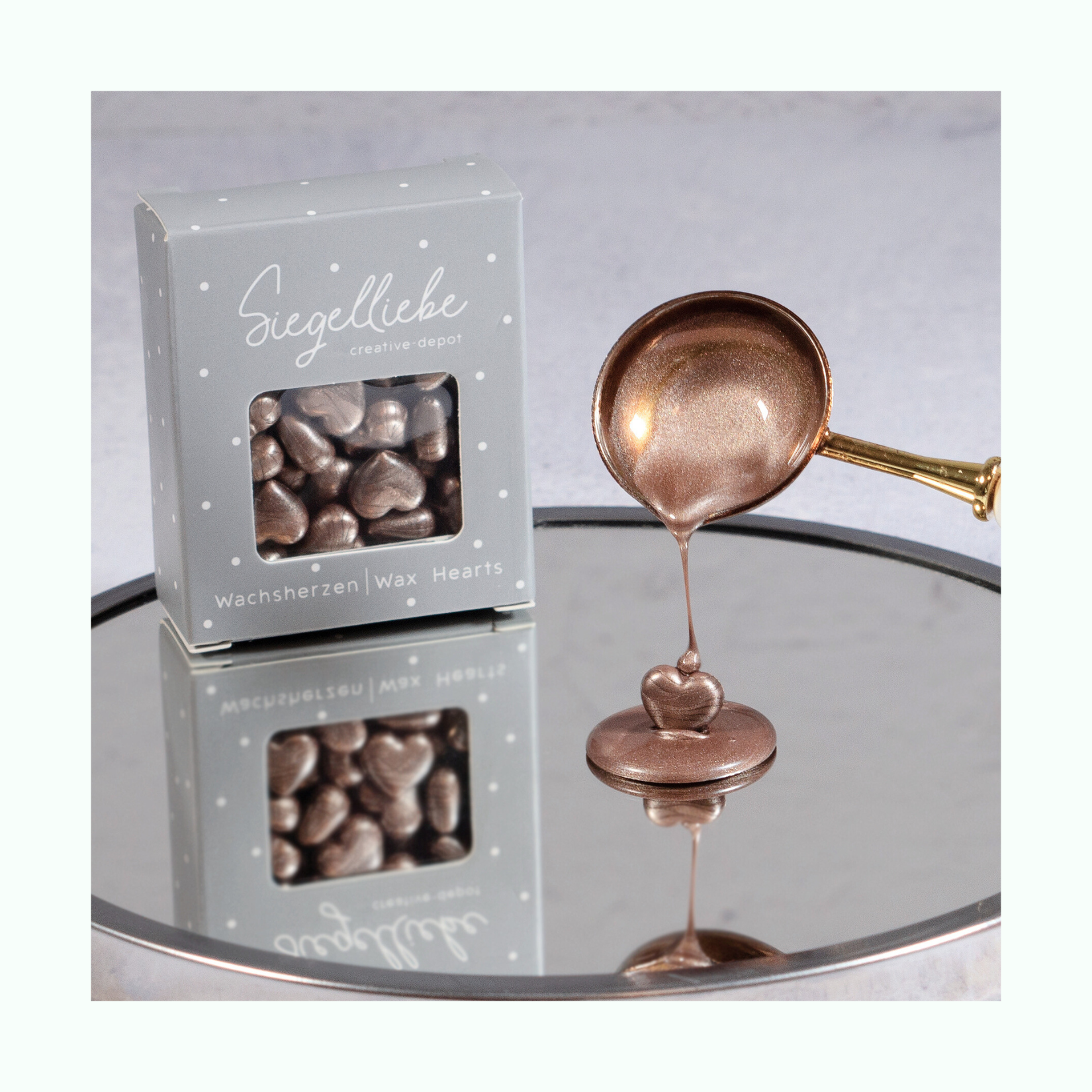 Wachsherzen - Blush Metallic - Siegelliebe Wachsherzen - Blush Metallic - Siegelliebe