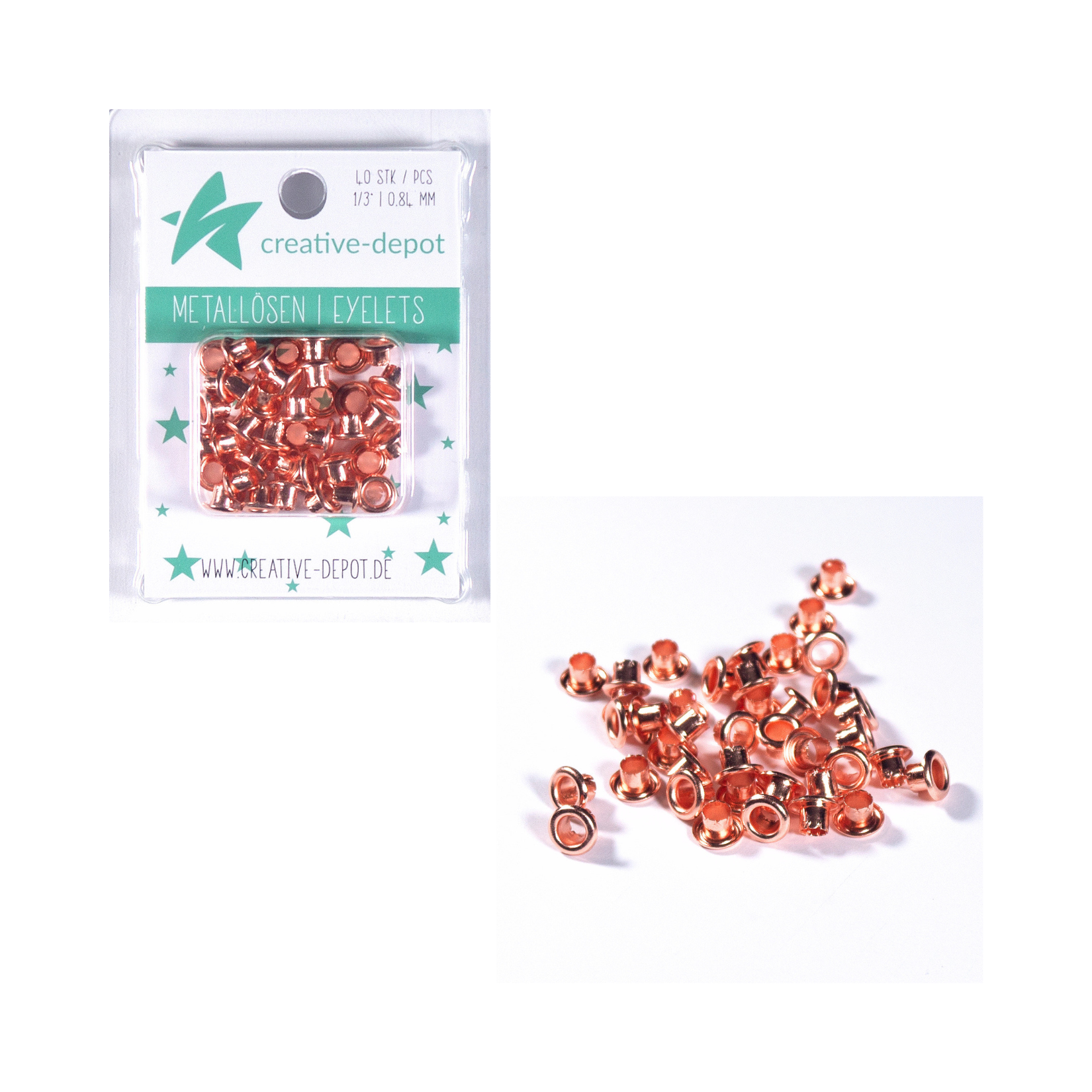Eyelets - Rosegold - 8mm