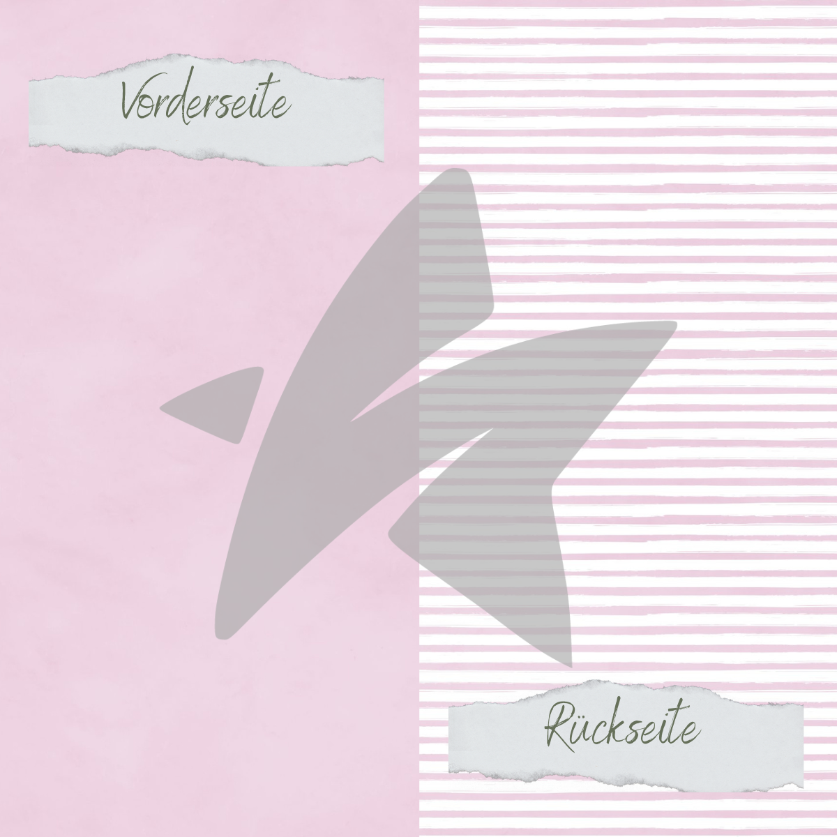CD-BP-067 Papel de diseño - Basic - Pastell Flieder - Streifen + Uni - Impreso por las dos caras