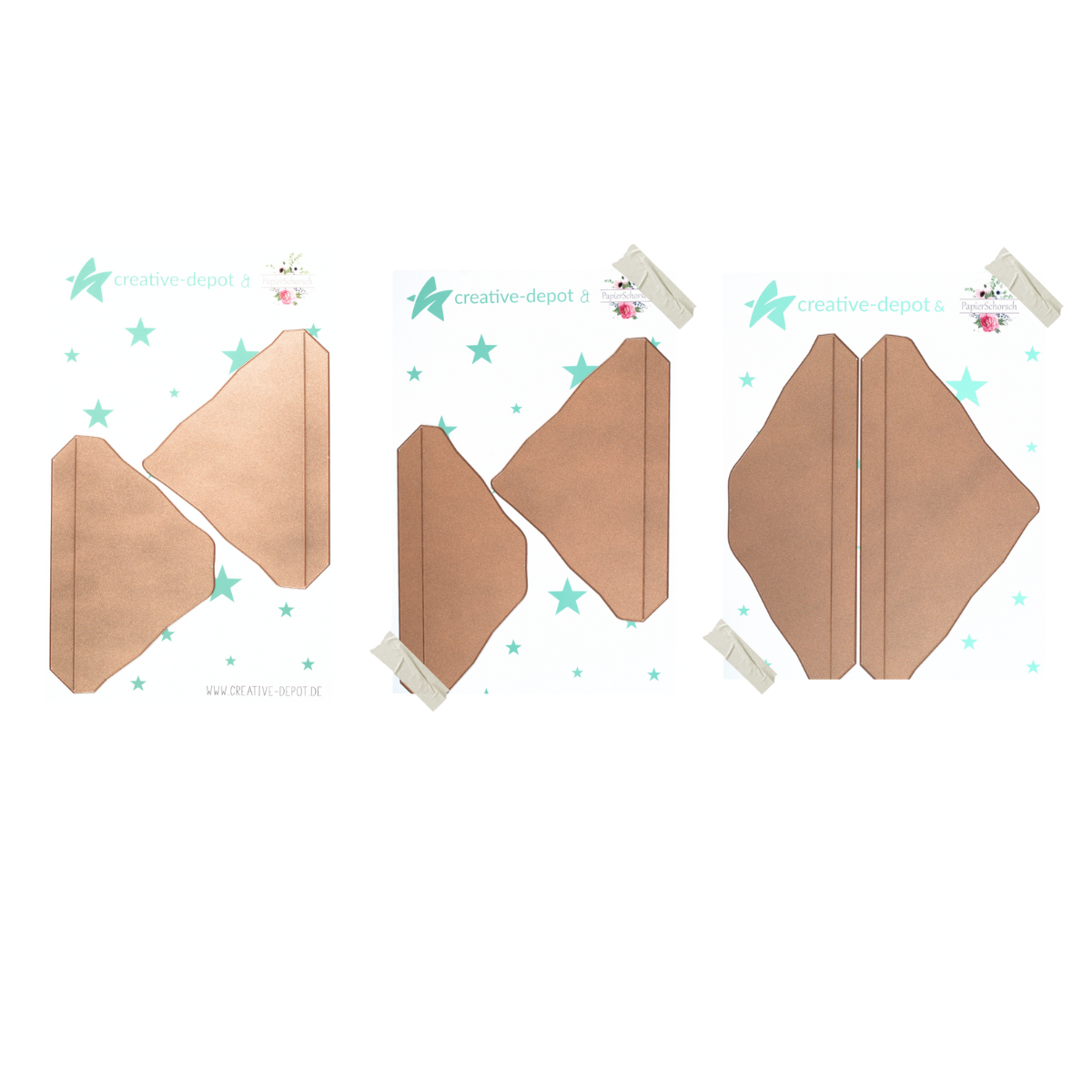 Bundle - Umschlag - Quadrat, B6, DIN Lang - Add On - Leichte Wellen Laschen 