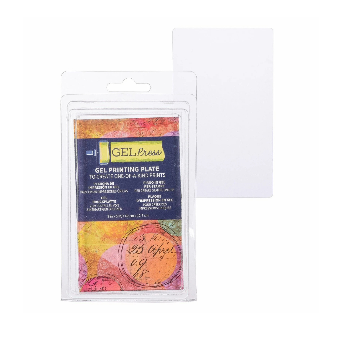 Gel Press - Gel printing plate rectangular 7.62 x 12.7 cm 