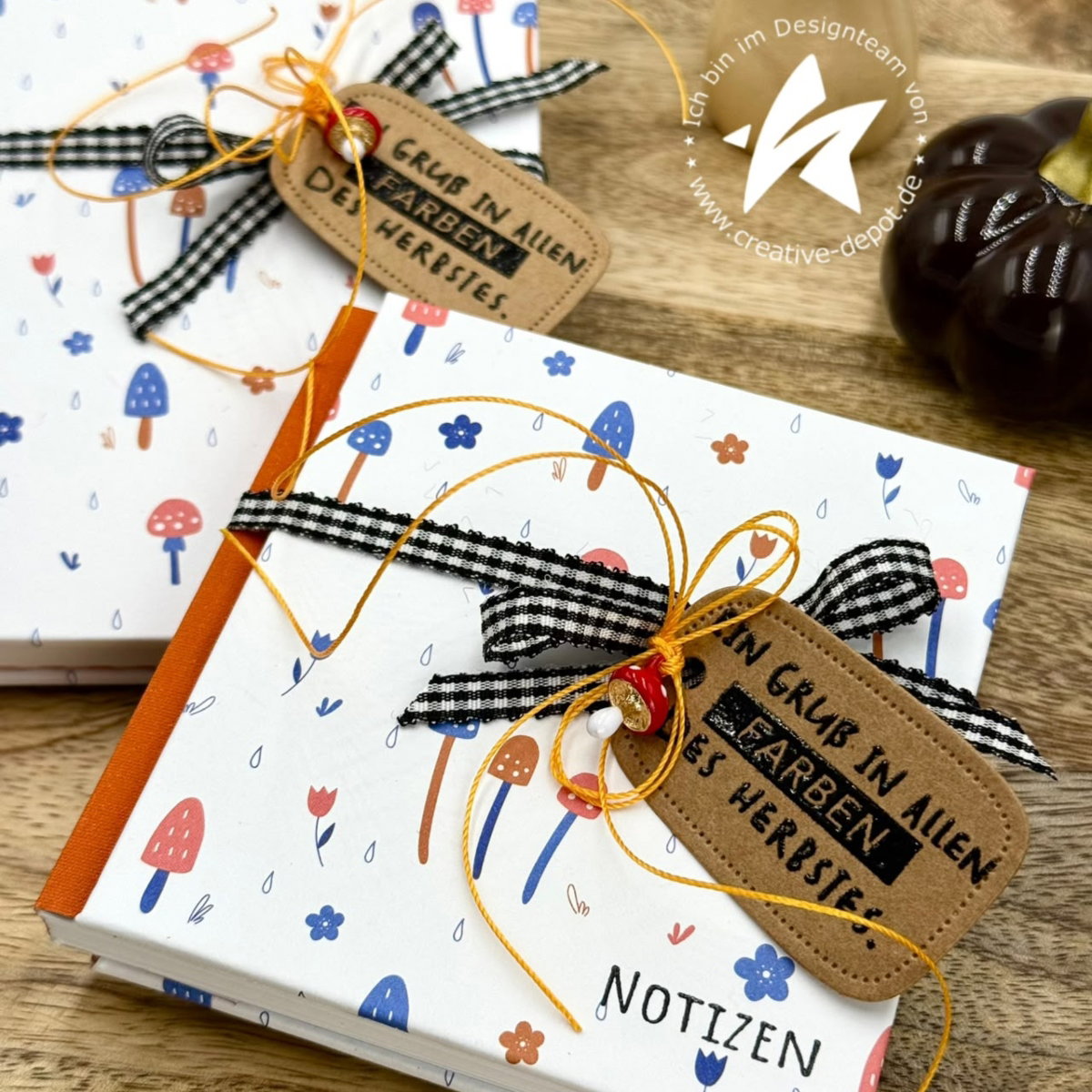 Designer paper – Mushrooms in the rain – Printed on both sides