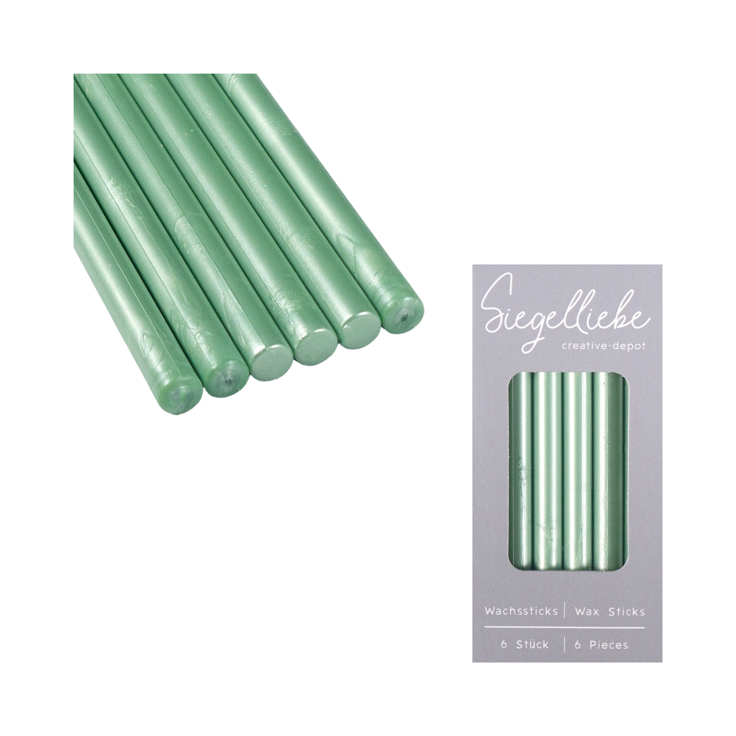 Bâtons de cire - Pastell Grün - Siegelliebe