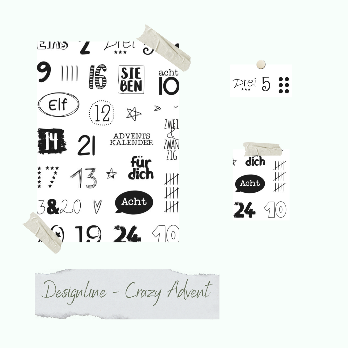 Stempelset - Designline - Crazy Advent