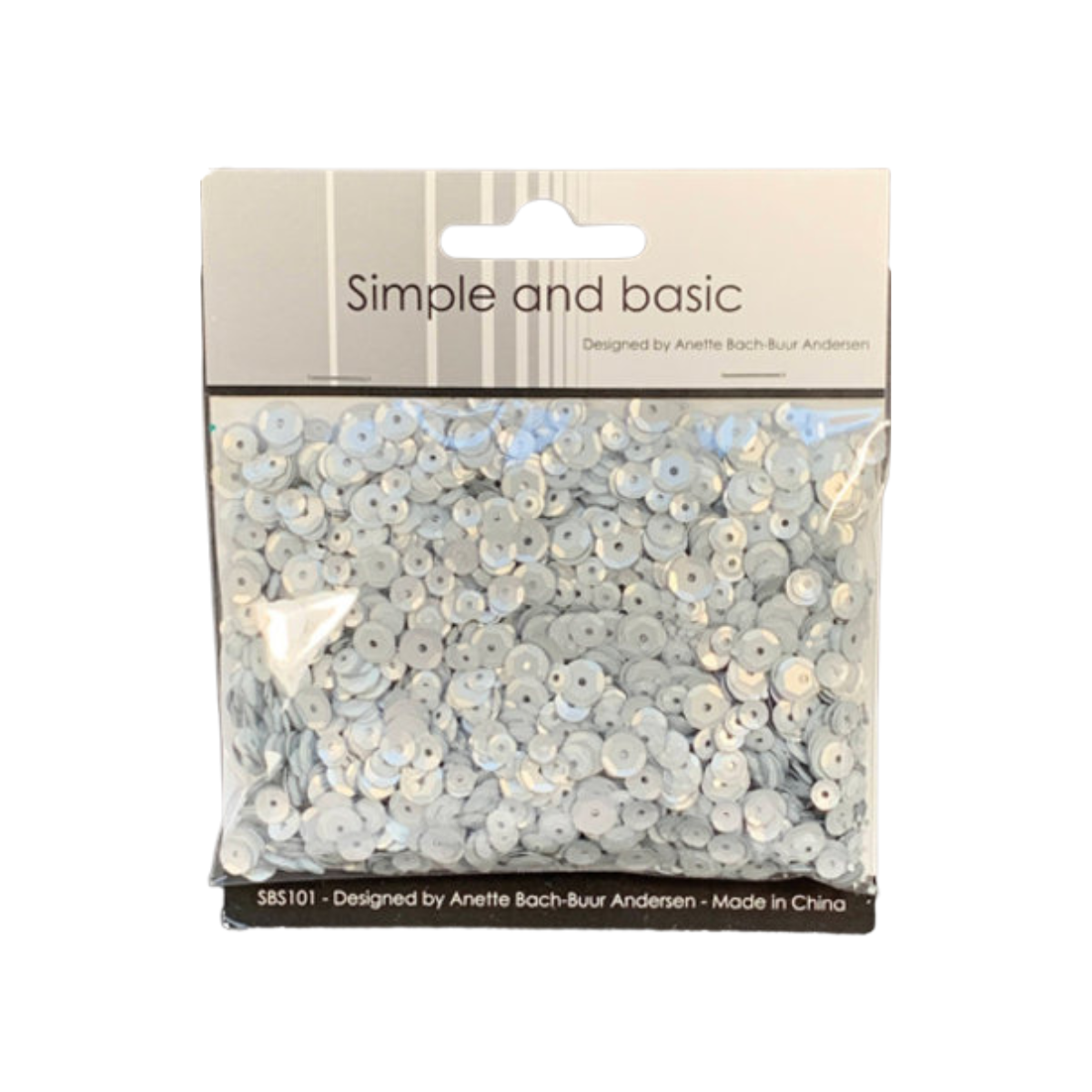 Simple and Basic - Pailetten Mix - Silber