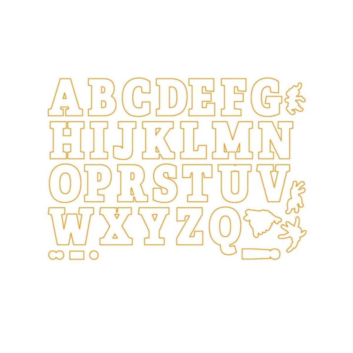 Die - Heikes Welt - Alphabet - Outline