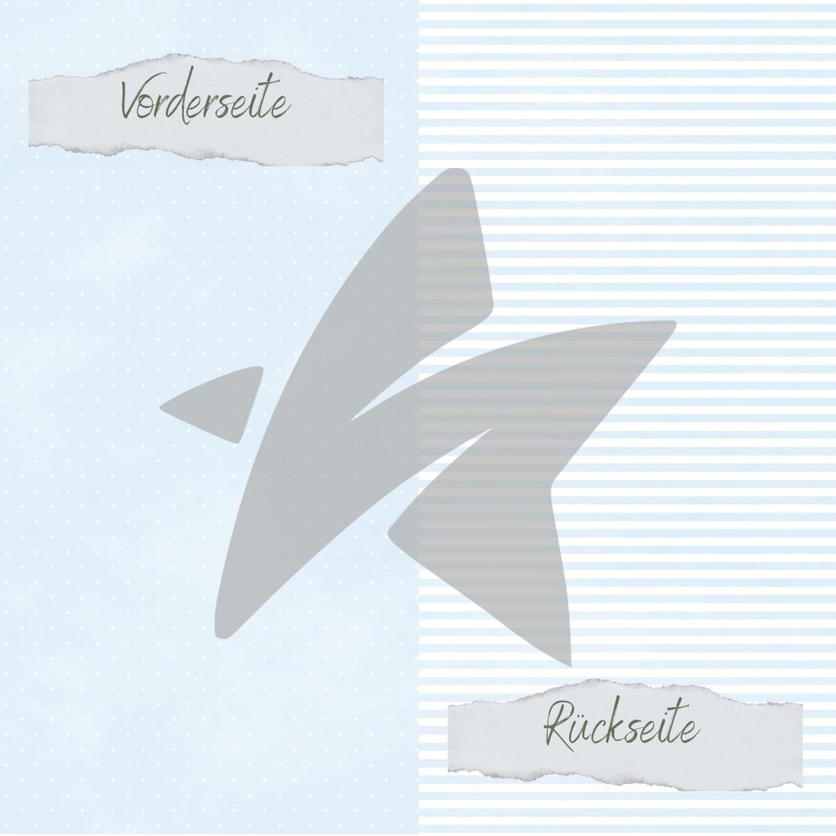 CD-BP-088 Papel de diseño - Basic - Baby Blau - Mini Pünktchen + Schmale Streifen - Impreso por las dos caras-