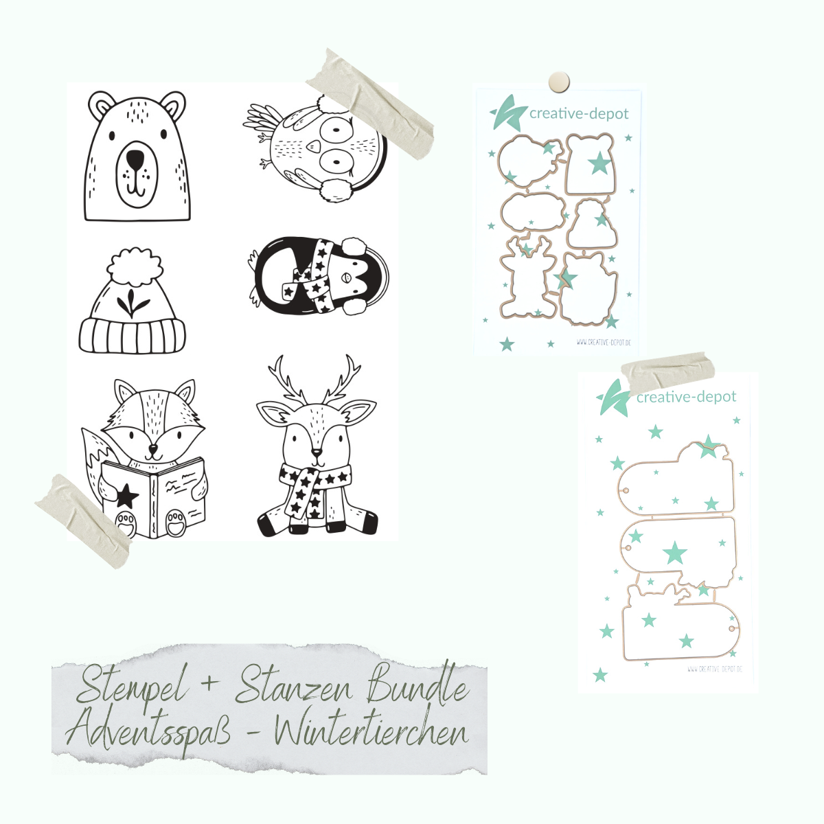 Bundle - Stamp set & punches - Wintertierchen