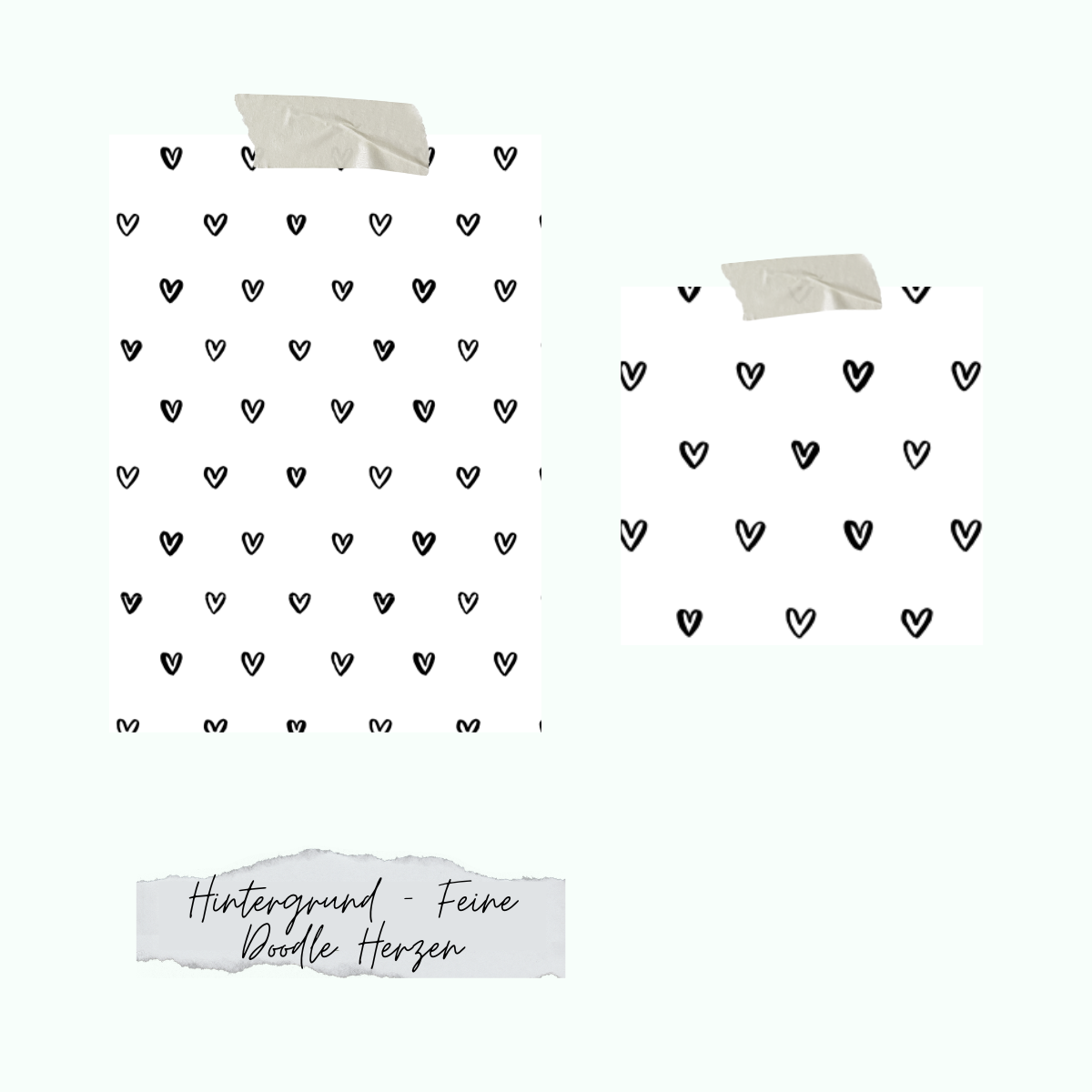 Hintergrund-Feine-Doodle-Herzen Sello - Fondo - Corazones garabateados - Sólo hasta fin de existencias