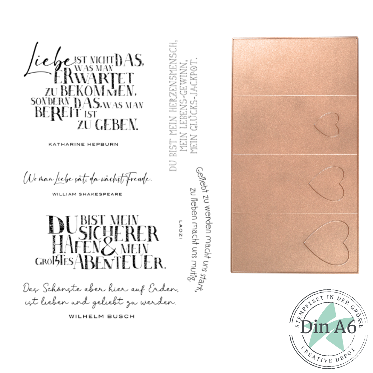 Bundle - Valentinszitate & Leporellokarte Herzen