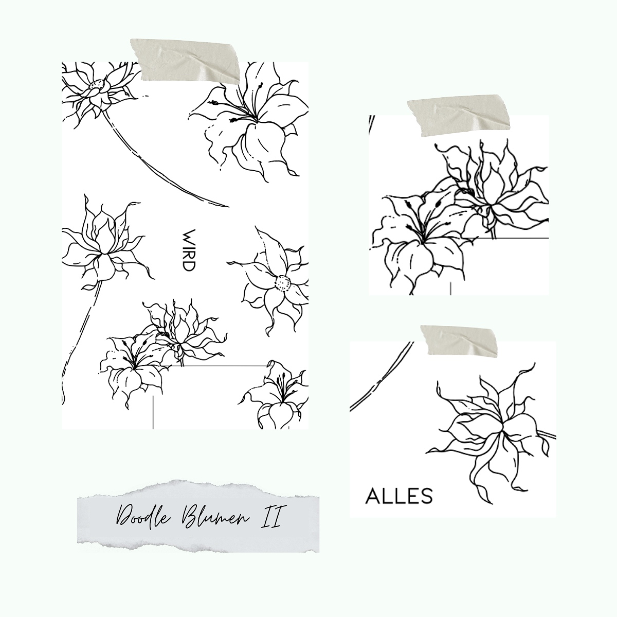 Doodle-Blumen-II