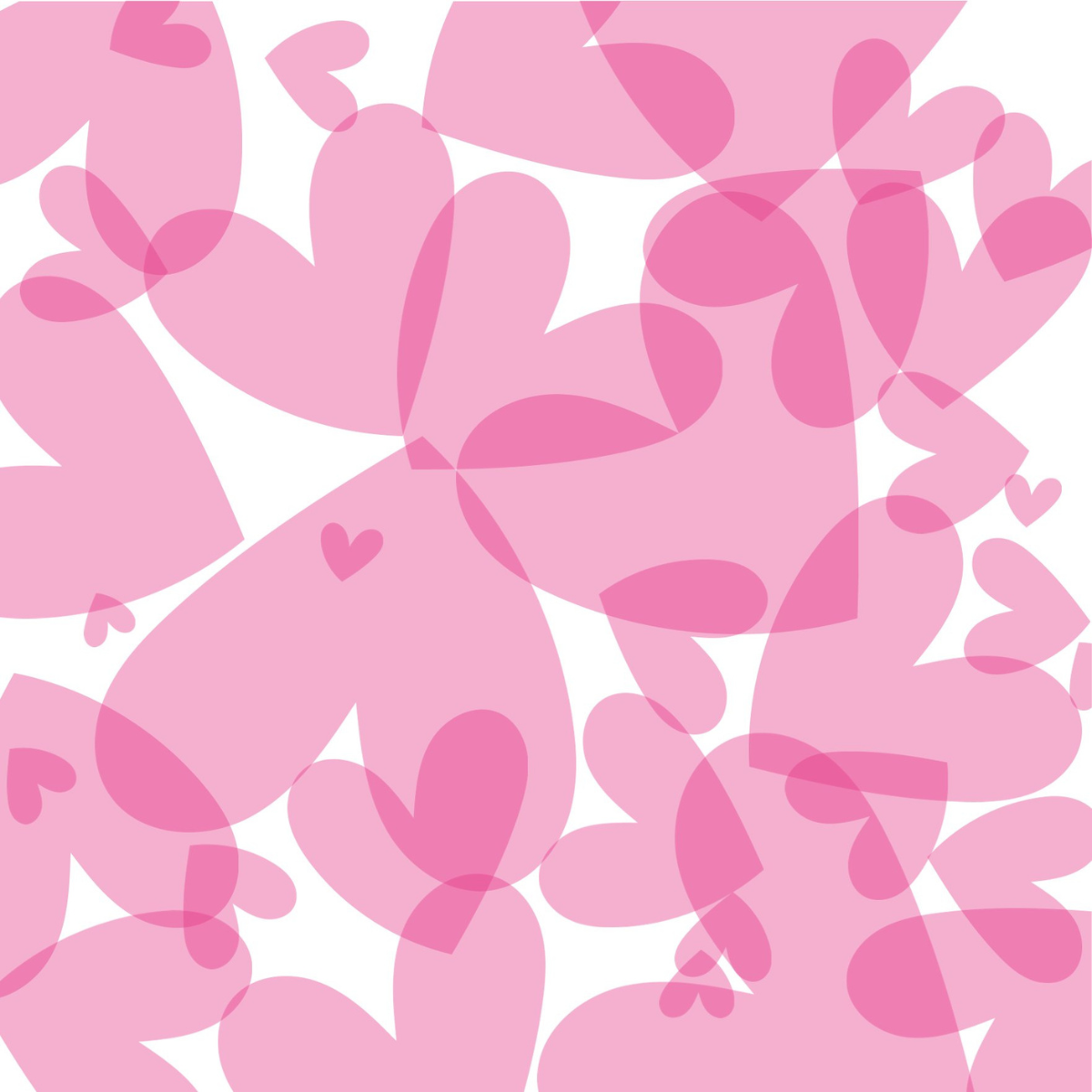 Transparent - Scrapliebe - Kleiner Liebesbrief - Herzen Sommerpink