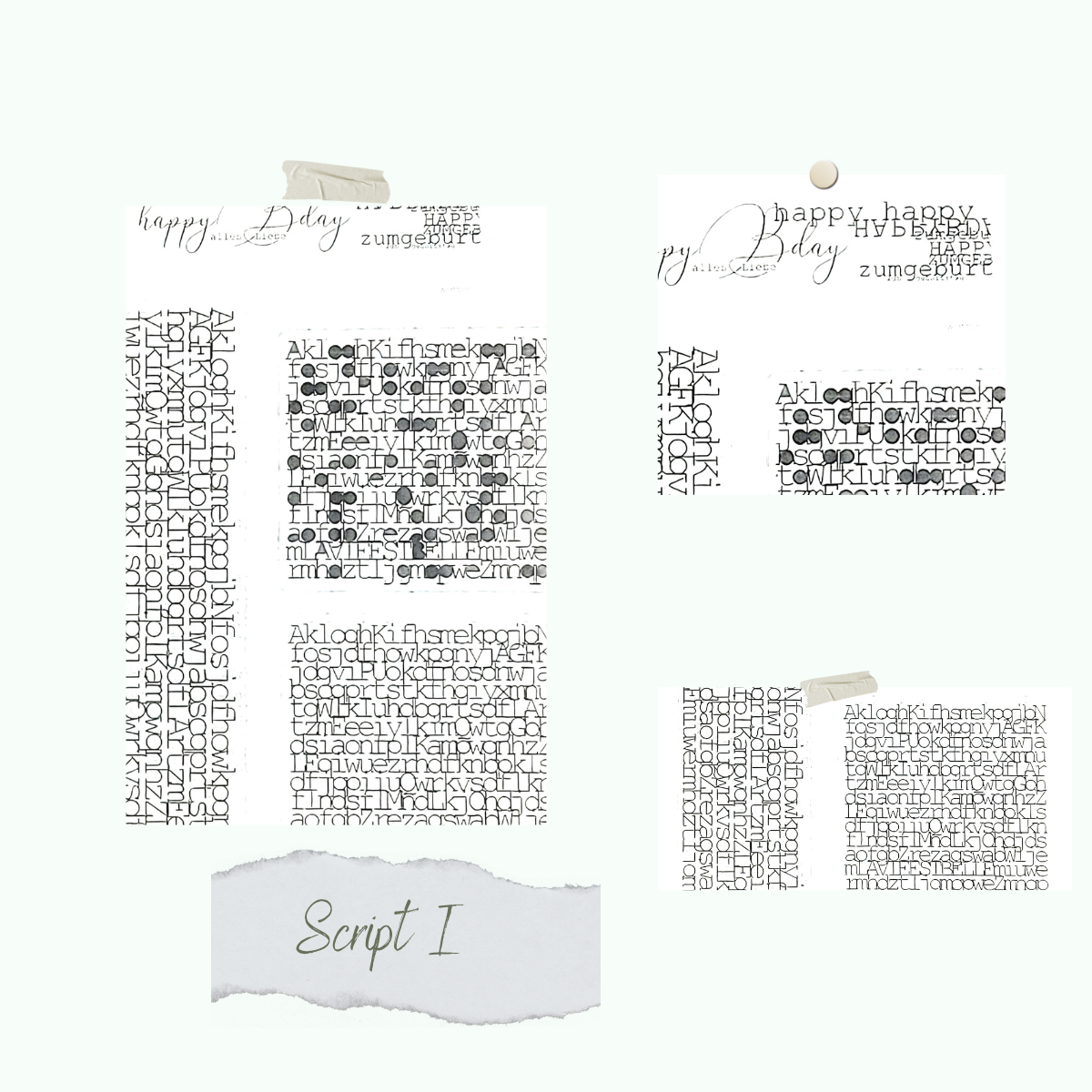CD-ST-846-Script-I Stempelset - Script I
