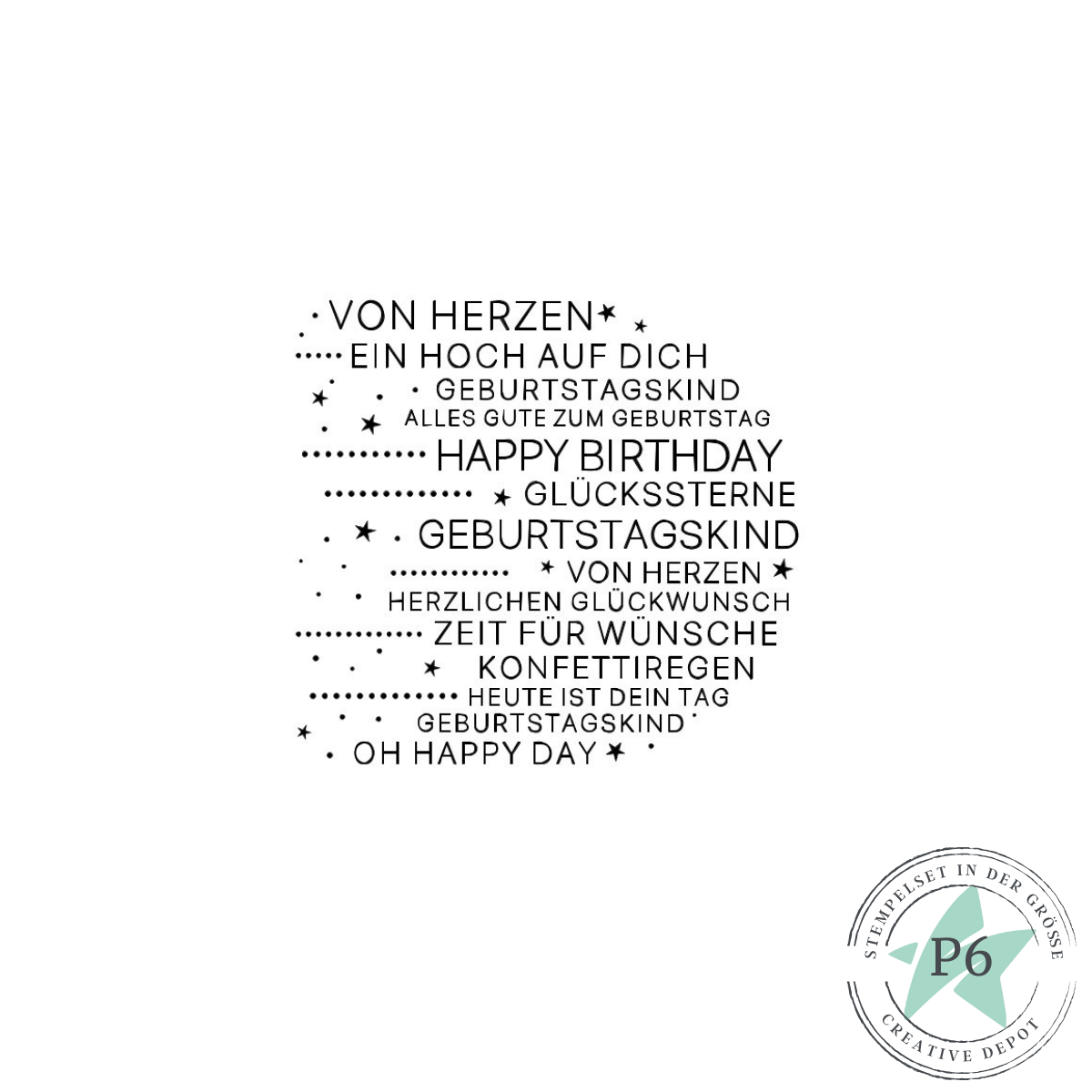 Stempelset - Geburtstagsbogen 