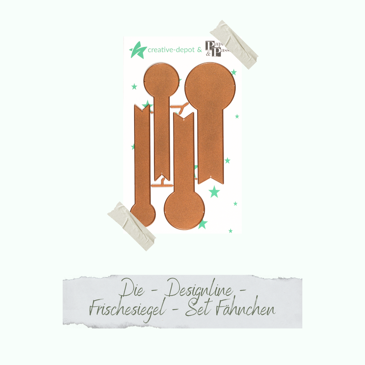 CD-Die-1278_Die-Designline-Frischesiegel-Set-F-hnchen Die - Designline - Frischesiegel - Set Fähnchen