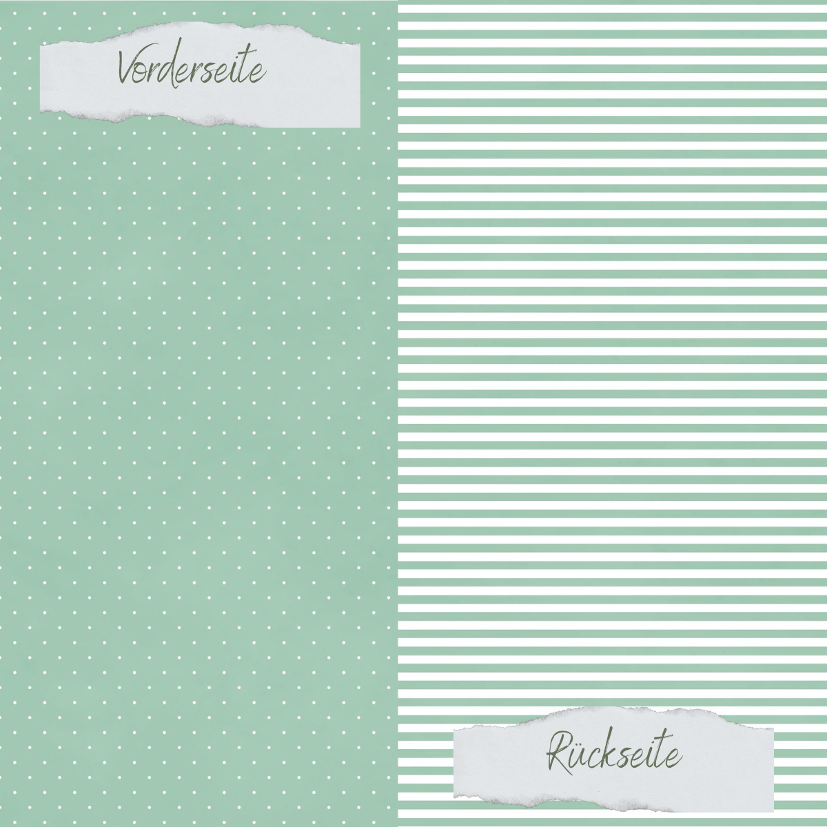 Papel de diseño - Basic - Eukalyptus - Mini Pünktchen + Schmale Streifen - Doppelseitig bedruckt  Papel de diseño - Basic - Eukalyptus - Mini Pünktchen + Schmale Streifen - Doppelseitig bedruckt