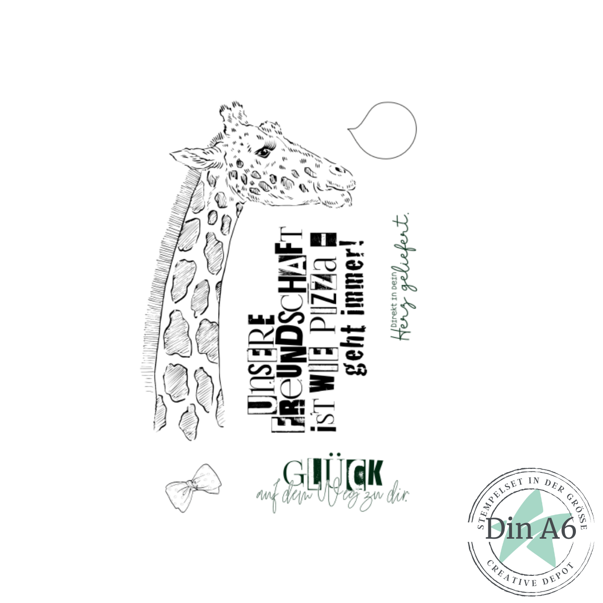 Stempelset - Giraffe Gerda 