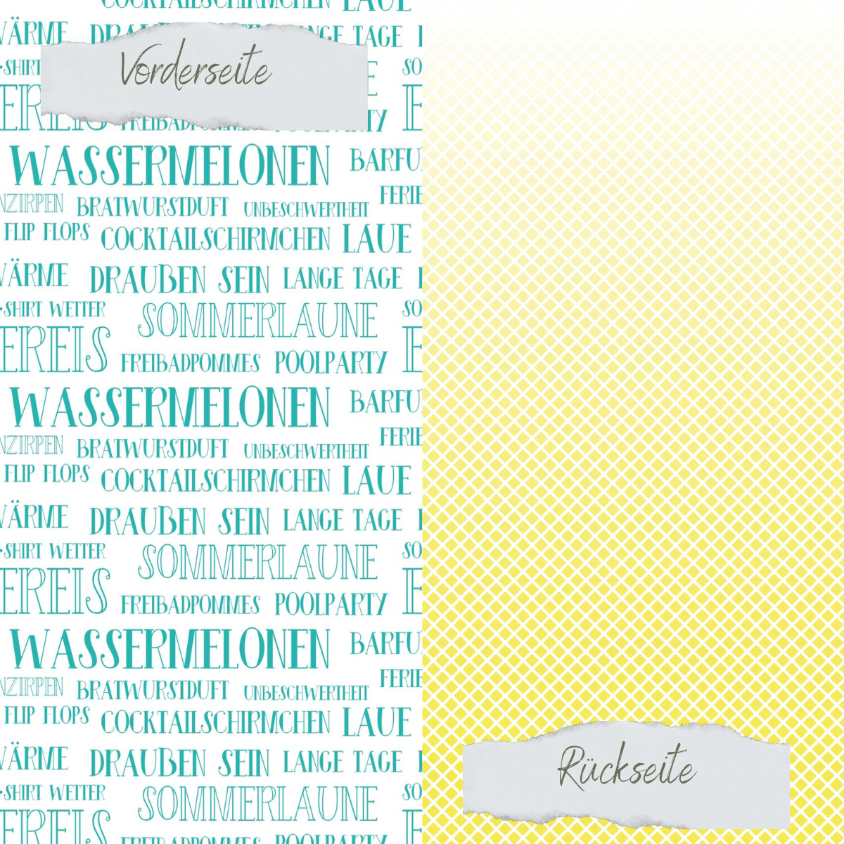 Papel de diseño - Scrapliebe - Sweet Summer - Rejilla pequeña - Impreso por ambas caras
