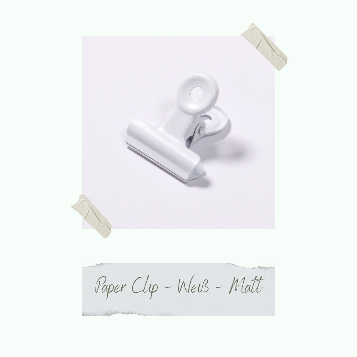 CD-ZB-052_Paper-Clip-Weiss-Matt-einzeln Paper Clip - Weiß - Matt