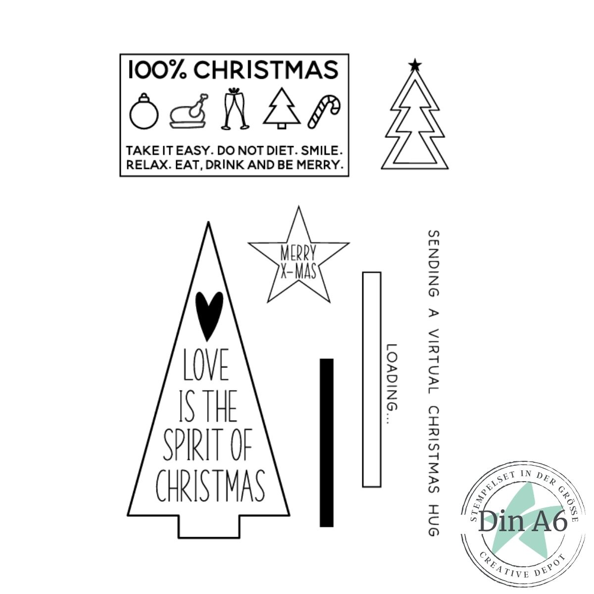 Set de timbres - Designline - Christmas Loading