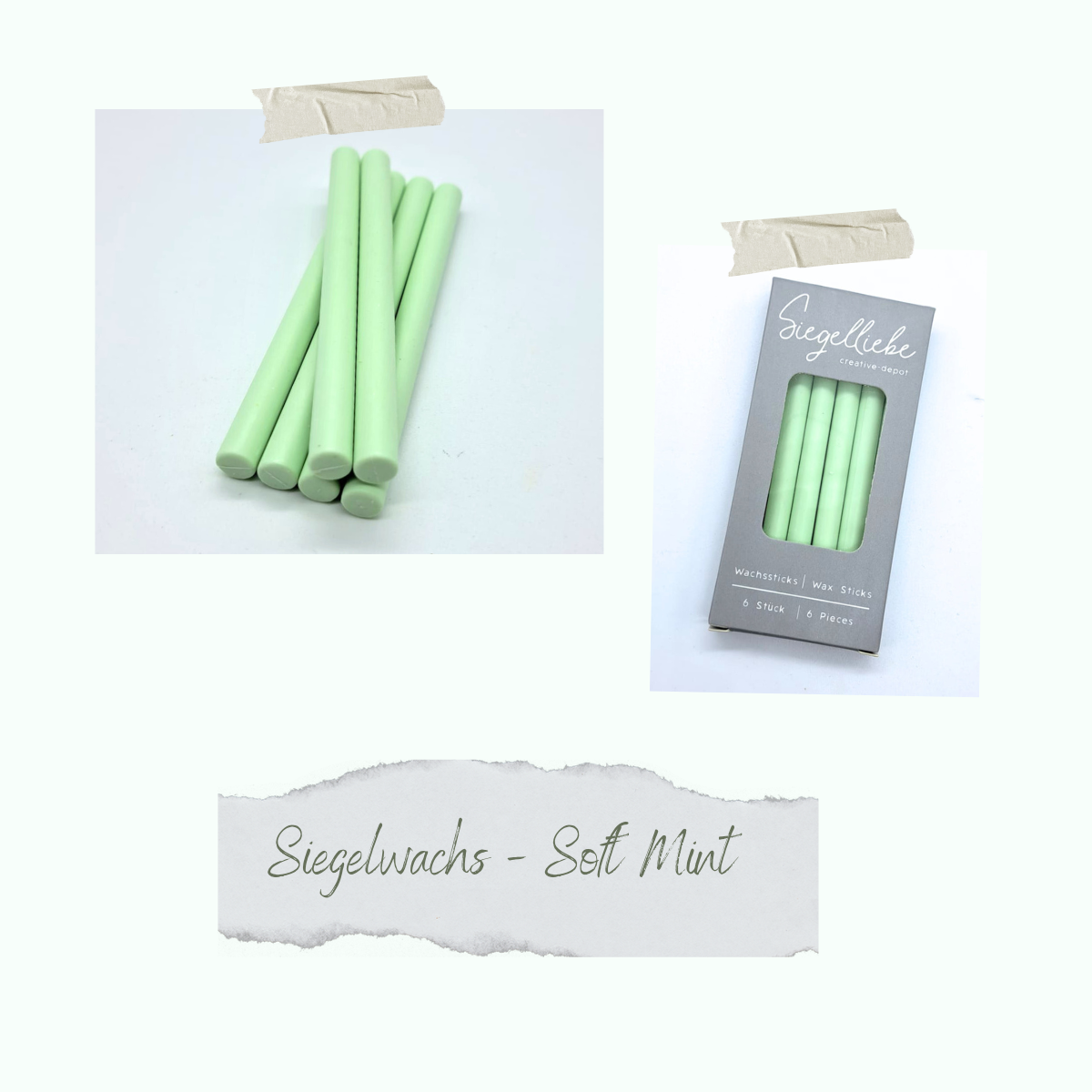 CD-SW-054 Barritas de cera - Soft Mint - Siegelliebe