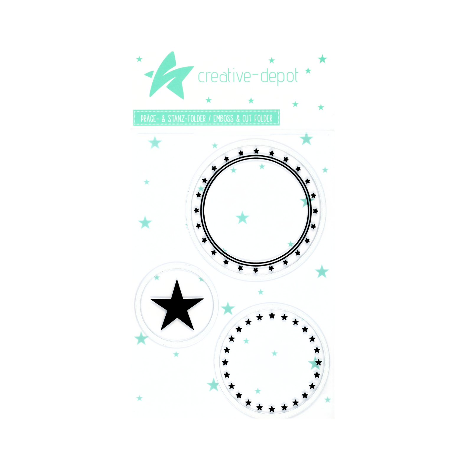 Dossier Cut & Emboss - Basic Kreise Stern - 11 x 15.5 cm