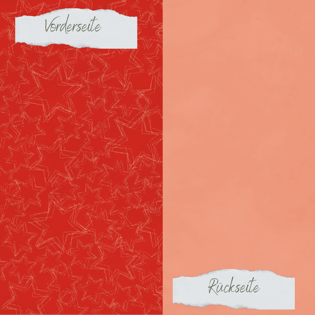 Papel de diseño - Basic - Weihnachtsrot - Doodle Sterne + Uni hell - Doppelseitig bedruckt Papel de diseño - Basic - Weihnachtsrot - Doodle Sterne + Uni hell - Doppelseitig bedruckt